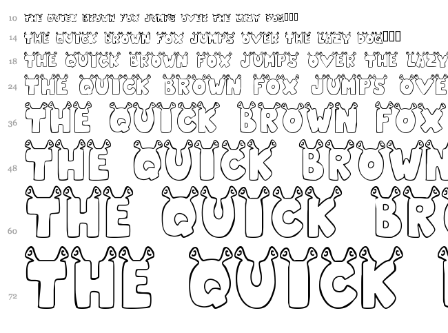 JLR Star Shrek font waterfall